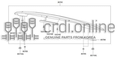 AIR SPOILER ASSY-REAR 85701-31200EJ 8570131200EJ 85701 31200EJ