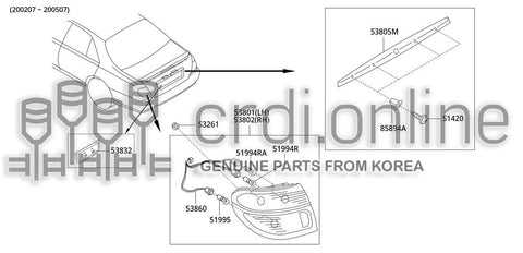 SOCKET ASSY-REAR COMBINATION LAMP 53861-31720 5386131720 53861 31720