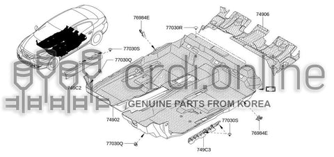 CARPET ASSY-FLOOR 74902-0121R 749020121R 74902 0121R