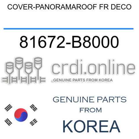 COVER-PANORAMAROOF FR DECO [ORIGINAL] 81672-B8000 81672B8000 81672 B8000