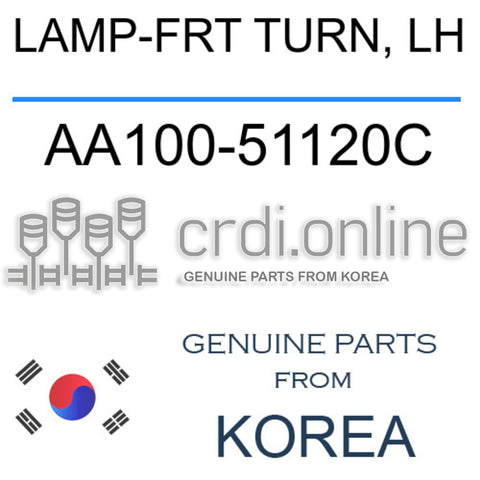 LAMP-FRT TURN, LH AA100-51120C AA10051120C AA100 51120C