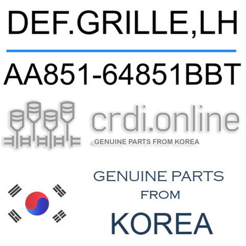 DEF.GRILLE,LH [ORIGINAL] AA851-64851BBT AA85164851BBT AA851 64851BBT