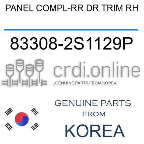 PANEL COMPL-RR DR TRIM RH [ORIGINAL] 83308-2S1129P 833082S1129P 83308 2S1129P