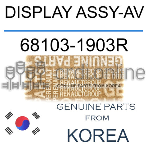 DISPLAY ASSY-AV [ORIGINAL] 68103-1903R 681031903R 68103 1903R