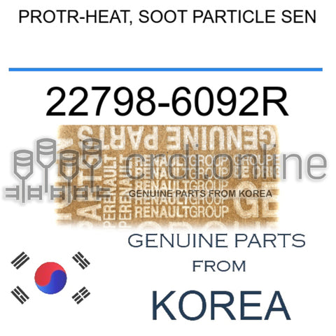 PROTR-HEAT, SOOT PARTICLE SEN [ORIGINAL] 22798-6092R 227986092R 22798 6092R