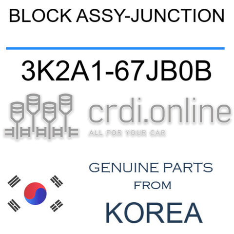 BLOCK ASSY-JUNCTION 3K2A1-67JB0B 3K2A167JB0B 3K2A1 67JB0B