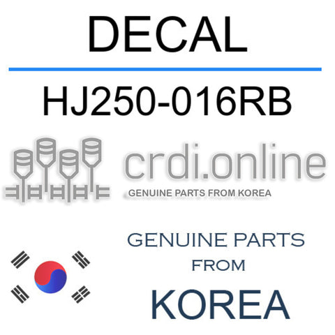 DECAL HJ250-016RB HJ250016RB HJ250 016RB