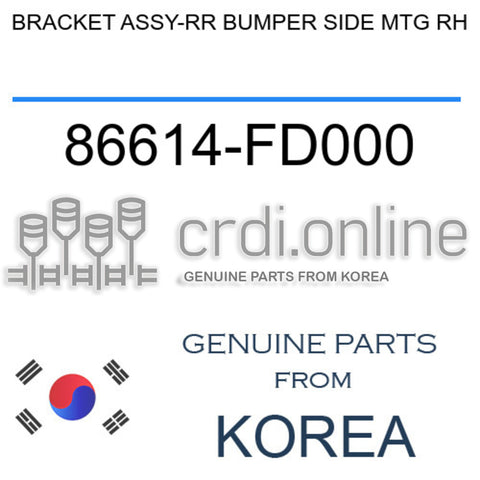 BRACKET ASSY-RR BUMPER SIDE MTG RH 86614-FD000 86614FD000 86614 FD000