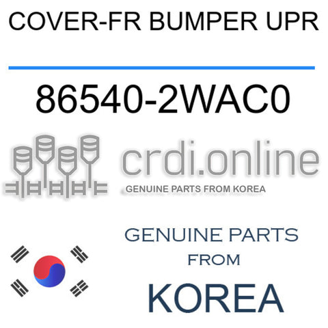 COVER-FR BUMPER UPR 86540-2WAC0 865402WAC0 86540 2WAC0