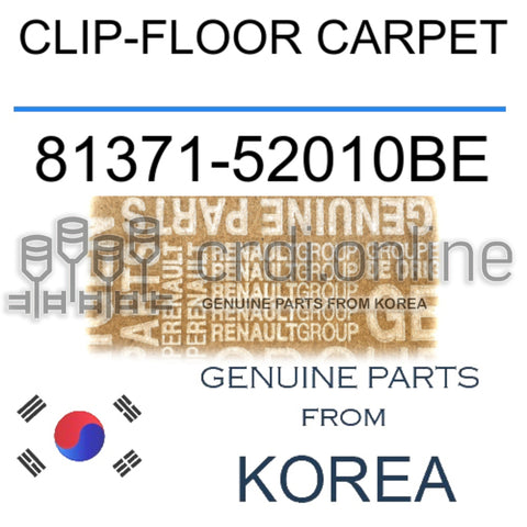 CLIP-FLOOR CARPET [ORIGINAL] 81371-52010BE 8137152010BE 81371 52010BE