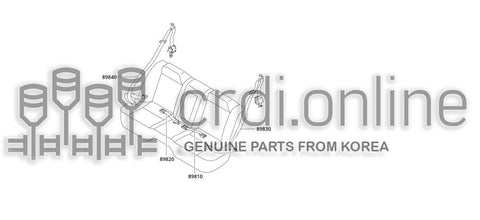 BELT ASSY-BUCKLEREAR LH 89810-51060BE 8981051060BE 89810 51060BE