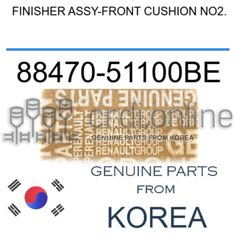 FINISHER ASSY-FRONT CUSHION NO2. [ORIGINAL] 88470-51100BE 8847051100BE 88470 51100BE