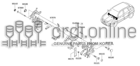 MEMBER ASSY-STEERING 67870-JY40A 67870JY40A 67870 JY40A