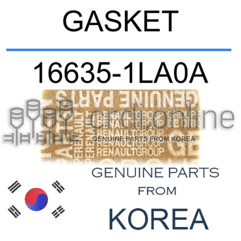 GASKET [ORIGINAL] 16635-1LA0A 166351LA0A 16635 1LA0A