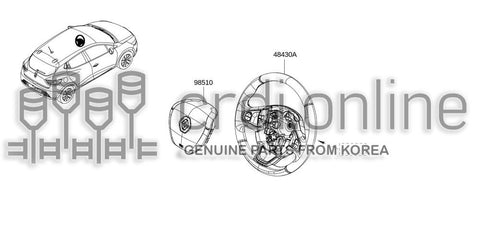 MODULE ASSY-AIR BAGDRIVER 98570-6588R 985706588R 98570 6588R