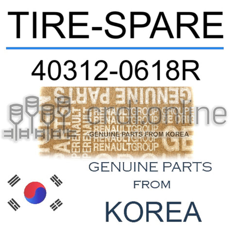 TIRE-SPARE [ORIGINAL] 40312-0618R 403120618R 40312 0618R