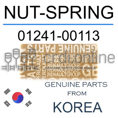 NUT-SPRING [ORIGINAL] 01241-00113 0124100113 01241 00113