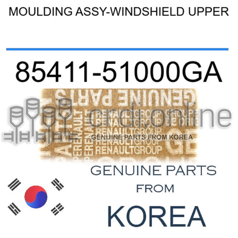 MOULDING ASSY-WINDSHIELD UPPER [ORIGINAL] 85411-51000GA 8541151000GA 85411 51000GA