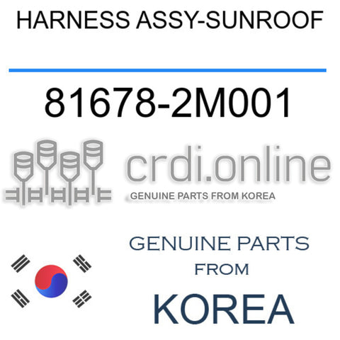 HARNESS ASSY-SUNROOF [ORIGINAL] 81678-2M001 816782M001 81678 2M001