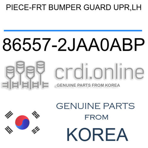 PIECE-FRT BUMPER GUARD UPR,LH [ORIGINAL] 86557-2JAA0ABP 865572JAA0ABP 86557 2JAA0ABP