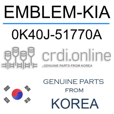 EMBLEM-KIA [ORIGINAL] 0K40J-51770A 0K40J51770A 0K40J 51770A