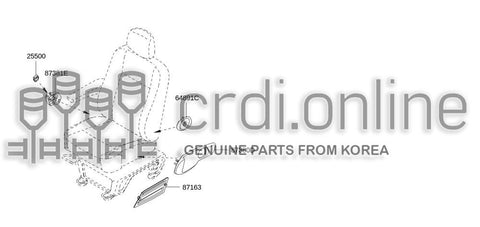 FINISHER-FRONT SEAT HOUSING LH 87380-1666R 873801666R 87380 1666R
