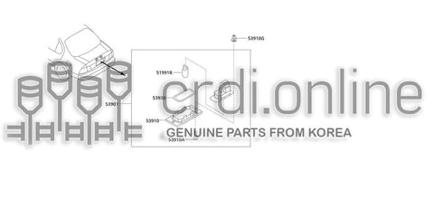 LAMP ASSY-LICENSE PLATE 53901-51500 5390151500 53901 51500
