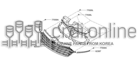 GRILLE ASSY-RADIATOR 62310-1282R 623101282R 62310 1282R