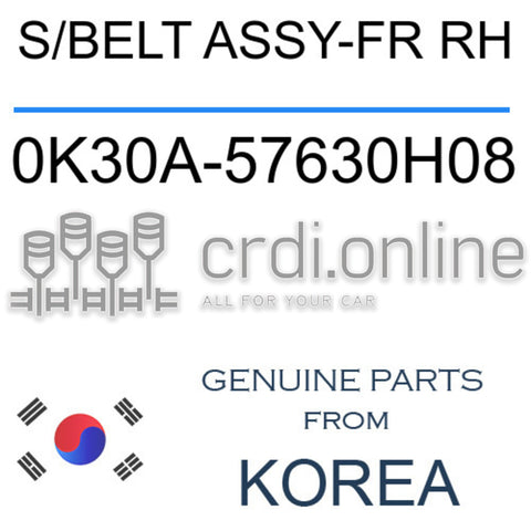 S/BELT ASSY-FR RH [ORIGINAL] 0K30A-57630H08 0K30A57630H08 0K30A 57630H08
