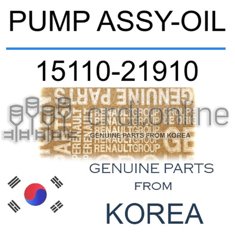 PUMP ASSY-OIL [ORIGINAL] 15110-21910 1511021910 15110 21910