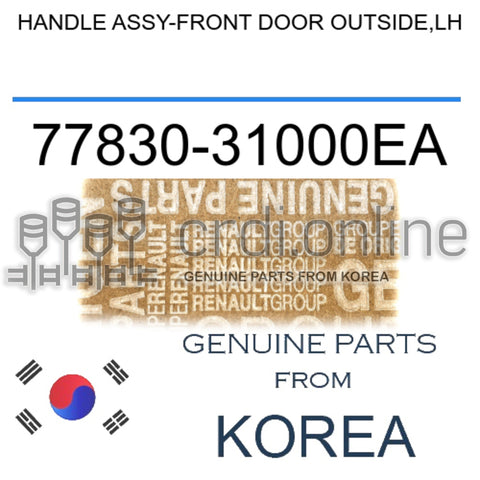 HANDLE ASSY-FRONT DOOR OUTSIDE,LH [ORIGINAL] 77830-31000EA 7783031000EA 77830 31000EA