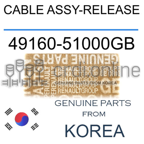 CABLE ASSY-RELEASE [ORIGINAL] 49160-51000GB 4916051000GB 49160 51000GB