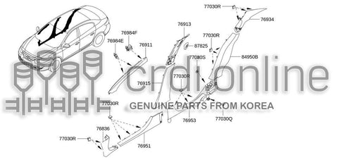 GARNISH ASSY-DASH SIDERH 76836-0015R 768360015R 76836 0015R