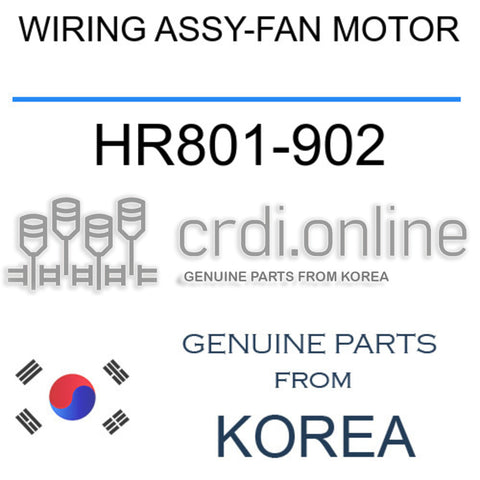 WIRING ASSY-FAN MOTOR HR801-902 HR801902 HR801 902