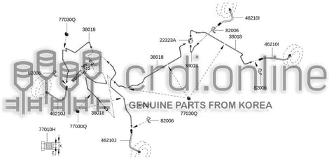 HOSE-REAR BRAKE 46210-6706R 462106706R 46210 6706R