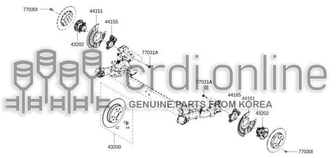 HUB & BRG ASSY-REAR WHEEL 43210-5784R 432105784R 43210 5784R