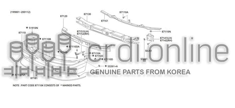 FASCIA-FRONT BUMPER 87110-51100 8711051100 87110 51100