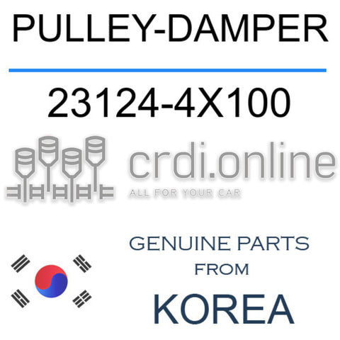 PULLEY-DAMPER 23124-4X100 231244X100 23124 4X100