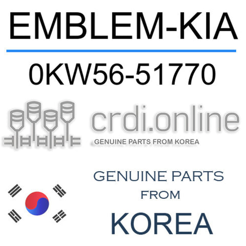 EMBLEM-KIA [ORIGINAL] 0KW56-51770 0KW5651770 0KW56 51770