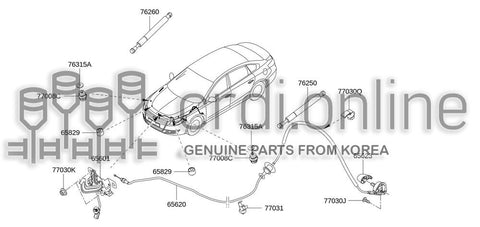 LOCK ASSY-HOOD 65601-7710R 656017710R 65601 7710R