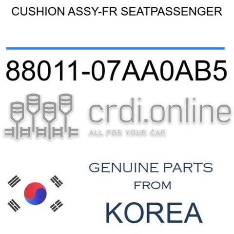 CUSHION ASSY-FR SEATPASSENGER [ORIGINAL] 88011-07AA0AB5 8801107AA0AB5 88011 07AA0AB5