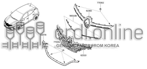 GRILLE ASSY-RADIATOR 62310-5565R 623105565R 62310 5565R