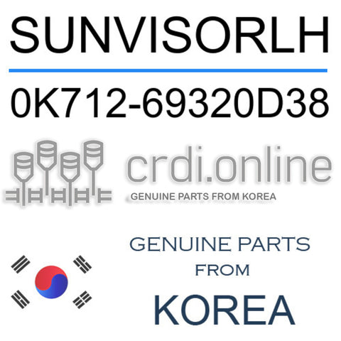 SUNVISORLH [ORIGINAL] 0K712-69320D38 0K71269320D38 0K712 69320D38