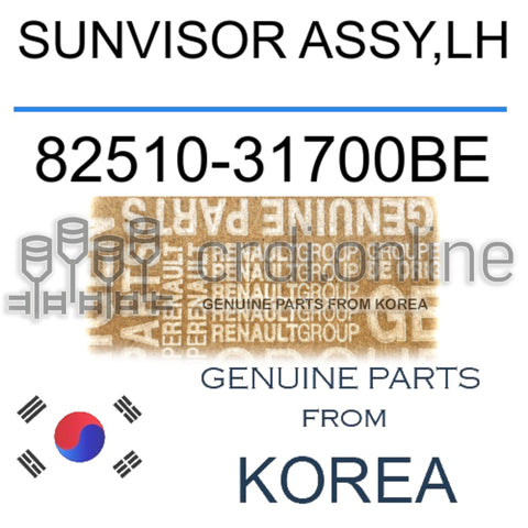 SUNVISOR ASSY,LH [ORIGINAL] 82510-31700BE 8251031700BE 82510 31700BE