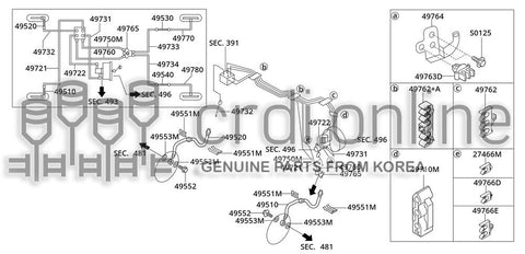 TUBE ASSY-BRAKE 49720-31700 4972031700 49720 31700