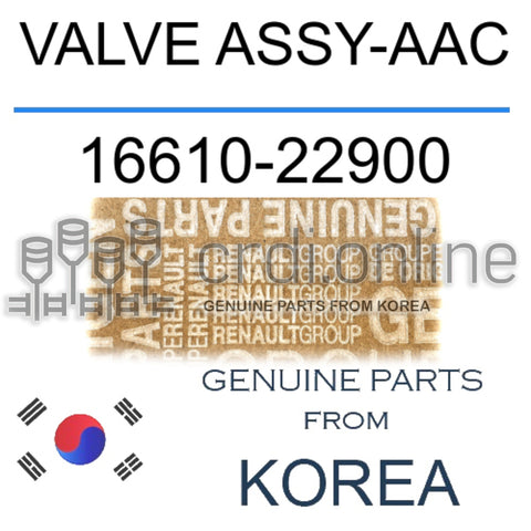 VALVE ASSY-AAC [ORIGINAL] 16610-22900 1661022900 16610 22900