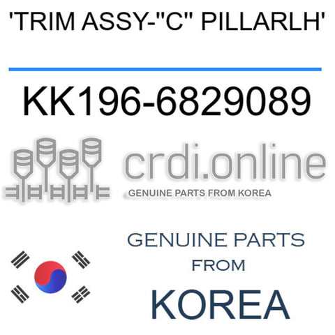 'TRIM ASSY-''C'' PILLARLH' KK196-6829089 KK1966829089 KK196 6829089