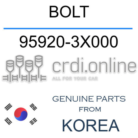 BOLT 95920-3X000 959203X000 95920 3X000