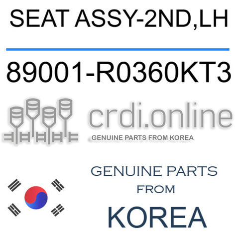 SEAT ASSY-2ND,LH [ORIGINAL] 89001-R0360KT3 89001R0360KT3 89001 R0360KT3