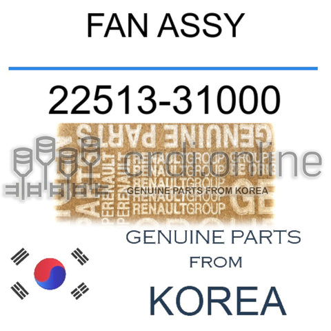 FAN ASSY [ORIGINAL] 22513-31000 2251331000 22513 31000